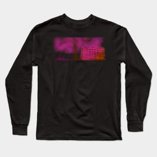 Abstract garden pink fog throw city building Long Sleeve T-Shirt